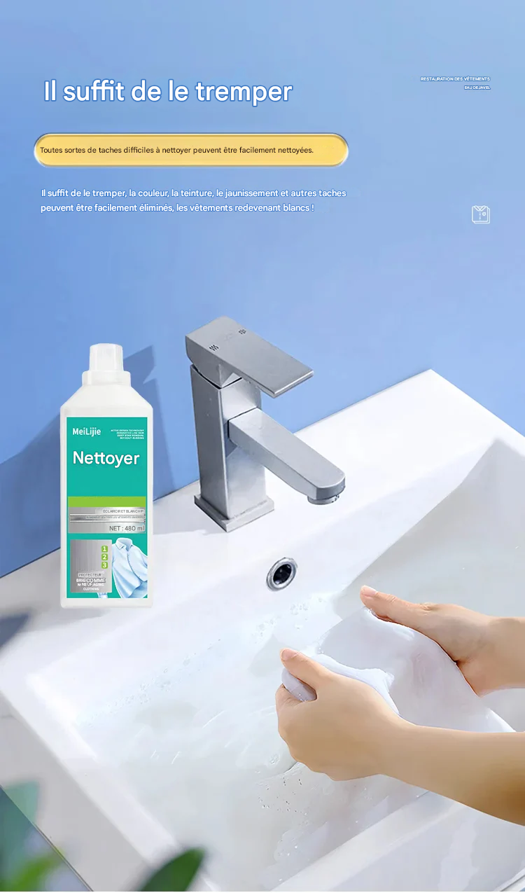 Solution de nettoyage 3 en 1 puissante pour les vêtements